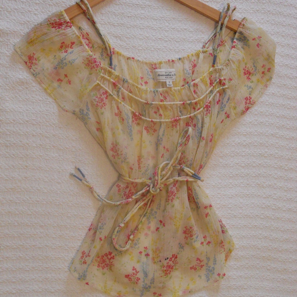 Abercrombie Floral Sheer Blouse